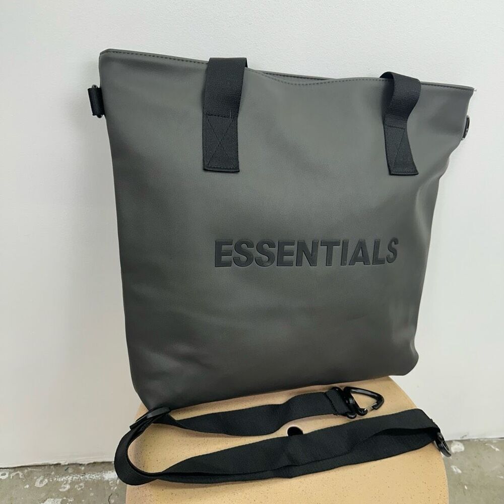Fear of God Essentials Charcoal Grey Convertible Shoulder Tote Bag - Picture 6 of 16